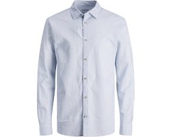 Jack & Jones - Heren Overhemden Linnen Shirt - Blauw - Maat L