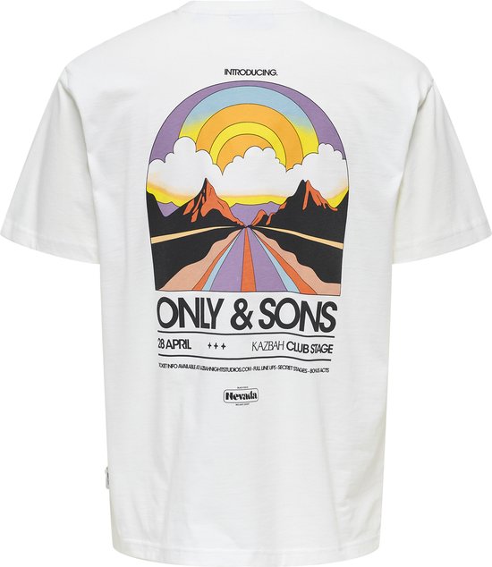 T-shirt Only & Sons Onskazbah Print Rlx Ss Tee 22033751 Cloud Dancer/kazbah Clo Hommes Taille - L