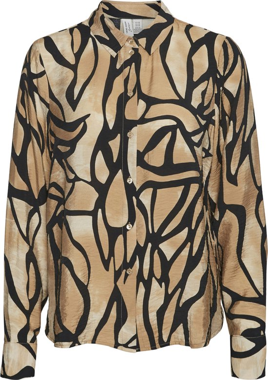 Vero Moda Blouse Vmmartha L/s Shirt Wvn Btq Ga 10312560 Black/martha Dames Maat - S