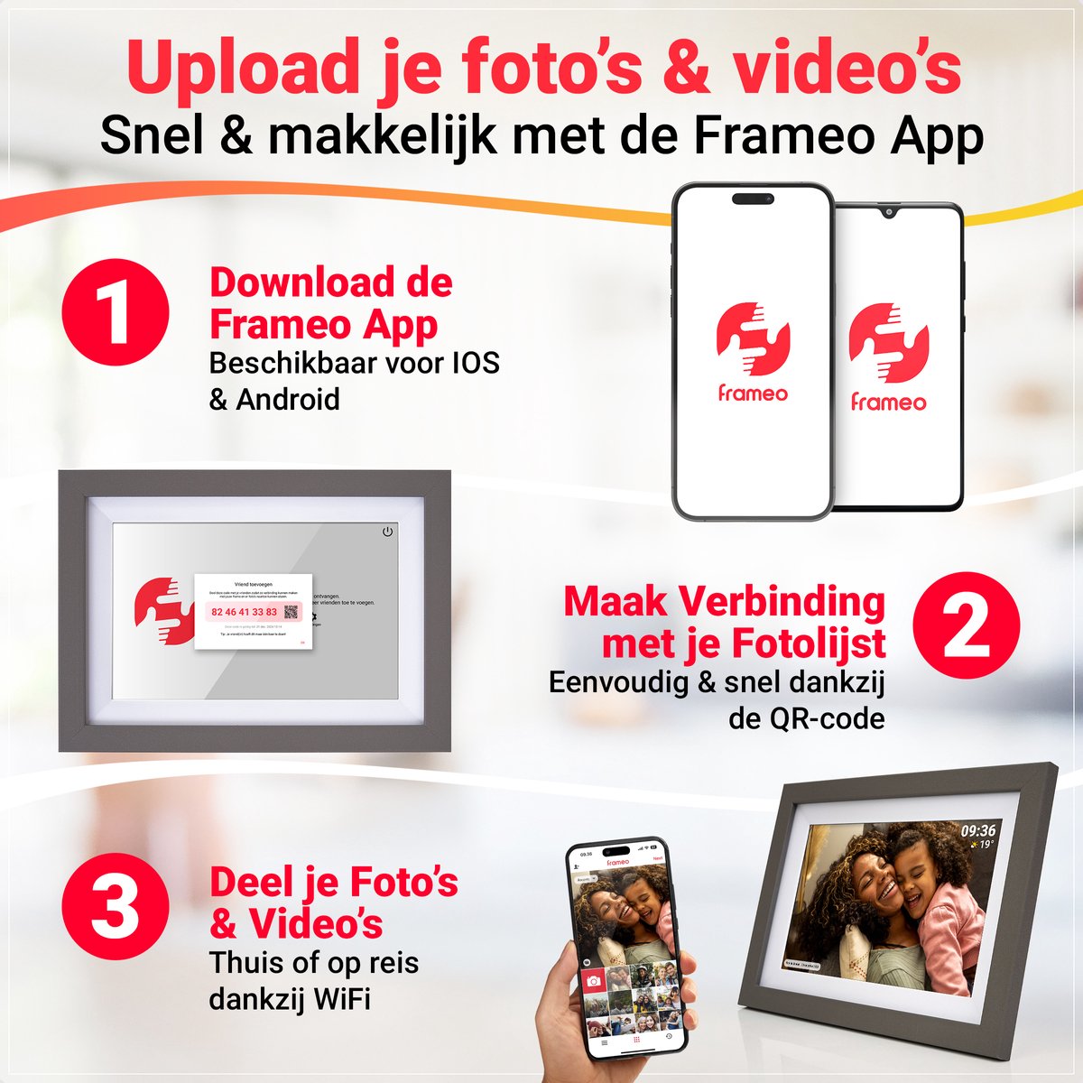 Kantman 10.1" Digitale WiFi Fotolijst thumbnail 5