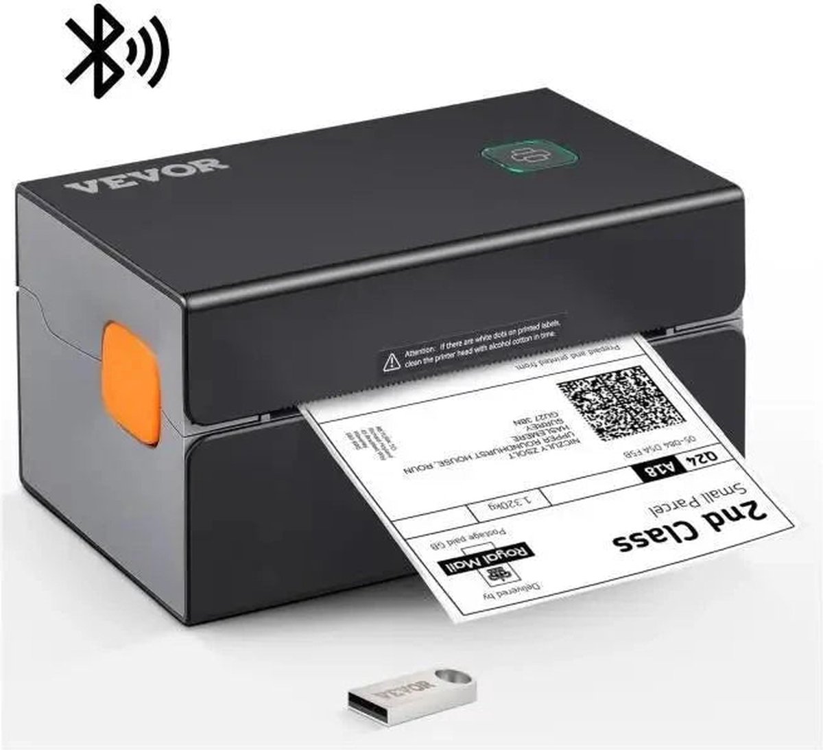 Label Printer - Thermische Printer - Label Maker - Thermische Label Printer - Printer Verzendetiketten - 4x6 Mailing Pakketten Afdrukken - met Bluetooth & Automatische Etiketherkenning