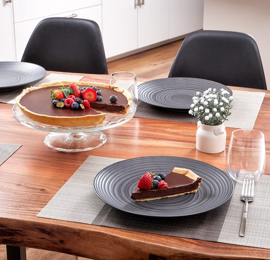 Allecto Plus - Set van 10 ronde quicheschotels 10 cm - Antiaanbak