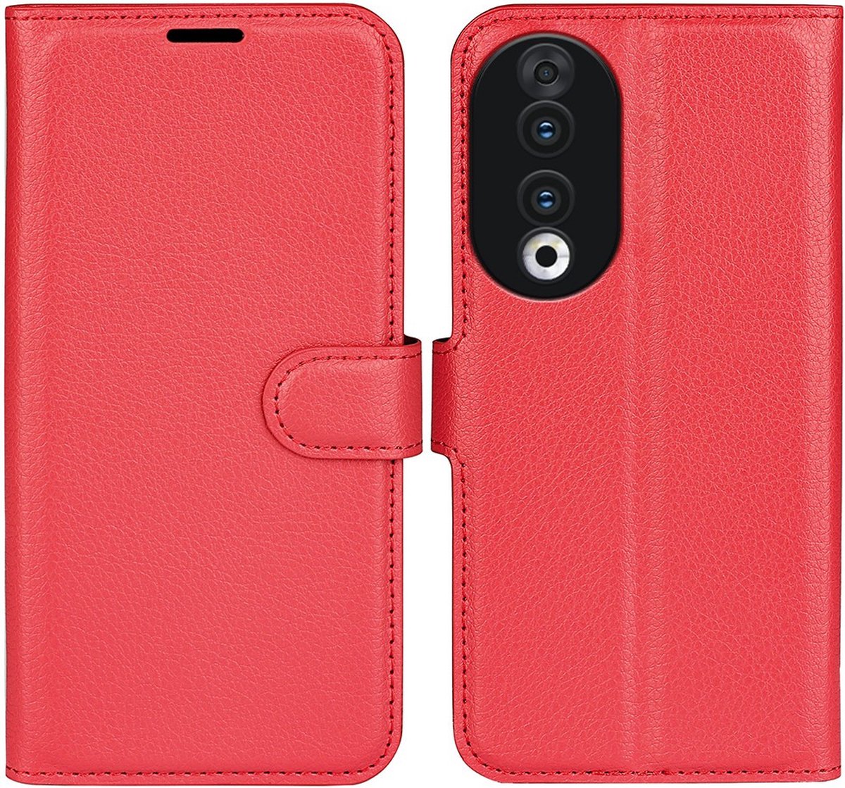 Coverup Hoesje - Geschikt voor Honor 90 Hoesje - Coverup Book Case - Rood