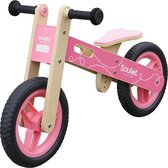 Bol.com Soulet Houten Loopfiets Roze - Fietsen - 84x36x51cm (LxBxH) aanbieding