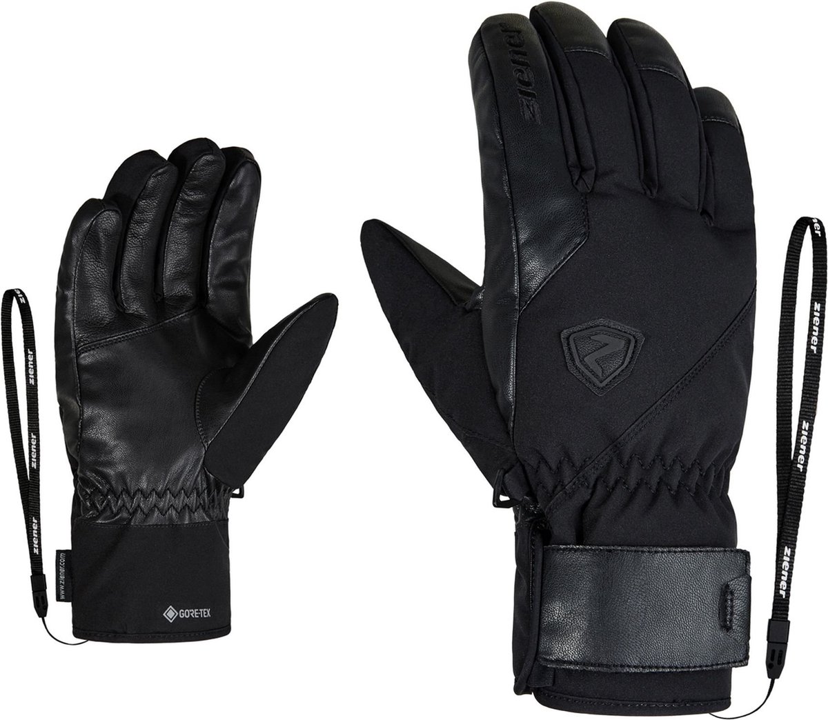 Ziener Genio GTX PR Ski Handschoenen Heren Zwart