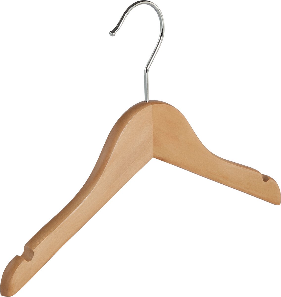 De Kledinghanger Gigant - Kledinghanger - Baby - 7301BA - 40 Stuks - Blousehanger - Shirthanger - Lotushout - Naturel Gelakt - Vlak Model - Rokinkepingen - 28 cm - Kleerhanger - Babybügel (7301BA/40)