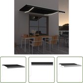 Auvent Extensible The Living Store - Anthracite - 400 x 350 cm - Structure en Aluminium - Tissu Polyester