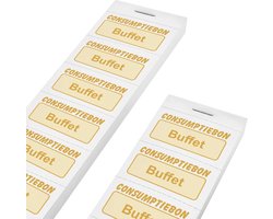 CombiCraft Consumptiebonnen buffet 10 per strip caramel - per 1000 bonnen