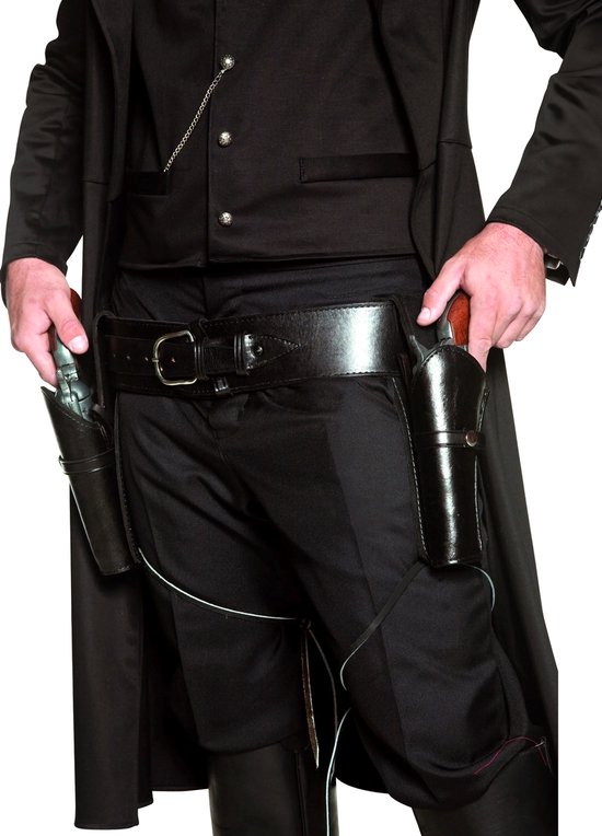 "Riem met twee holsters voor volwassenen - Verkleedattribuut - One size"