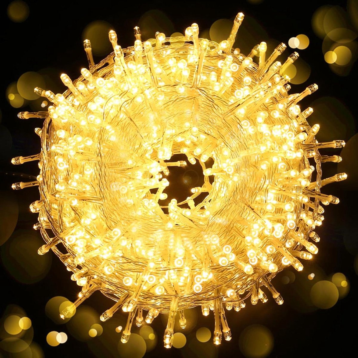 Kerstverlichting Lichtsnoer 2000 leds 50 m warm wit stekker 8 modi IP44 waterdicht kerstboom kinderkamer balkon tuin terras bruiloft
