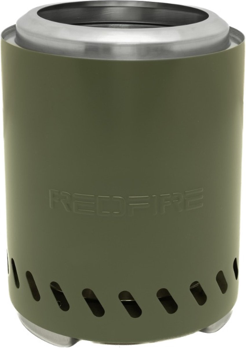 RedFire Volcano Medium tafelvuurkorf - Olijfgroen - Incl. beschermhoes en mat