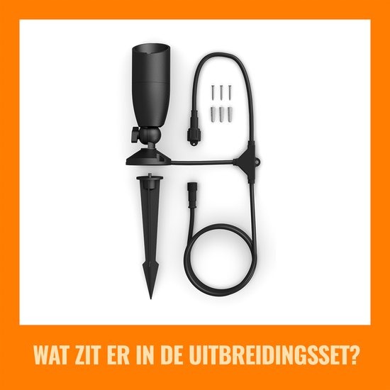 WiZ Outdoor Ground Spot Zwart - Kit d'extension - Smart LED- Siècle des Lumières - Lumière colorée et Wit - 12V