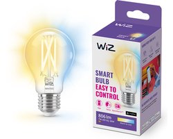 WiZ Filament Lamp – Warm- tot Koelwit Licht – Slimme LED Verlichting – E27 fitting – 60W – Transparant – Wi-Fi