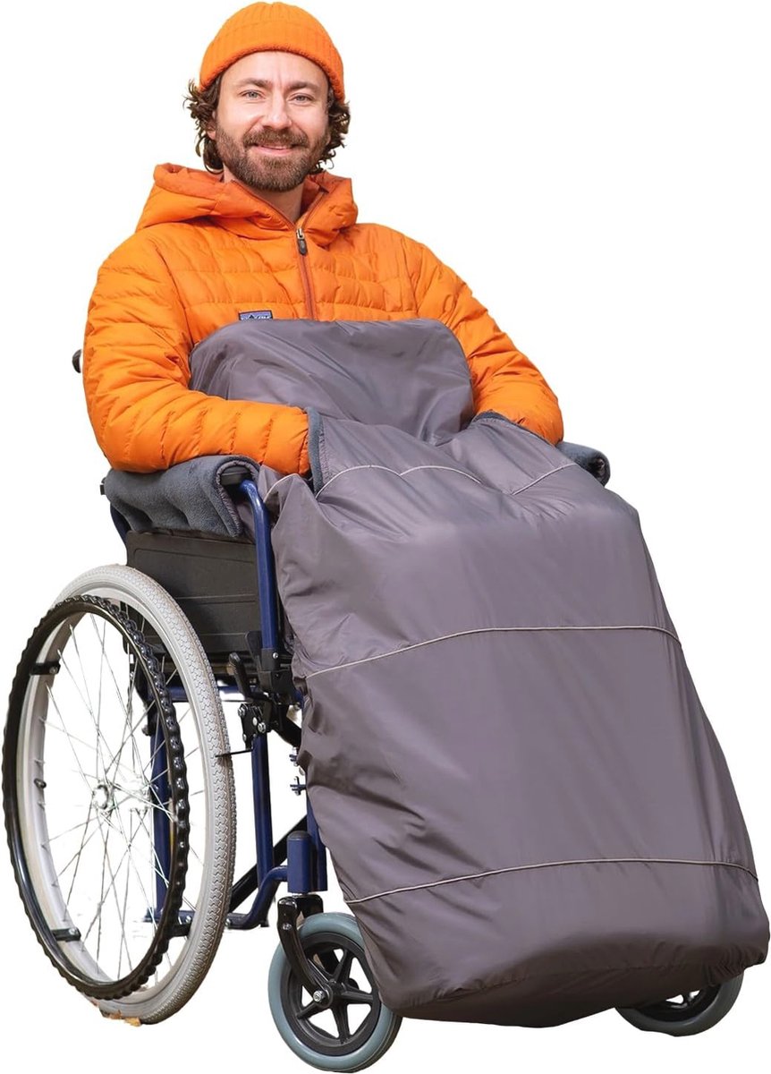 Goedkoopste Thermische Voetenzak voor Rolstoel - Zachte Fleece, Weerbestendig, Veilig met Reflecterende Strepen - Geschikt voor Volwassenen