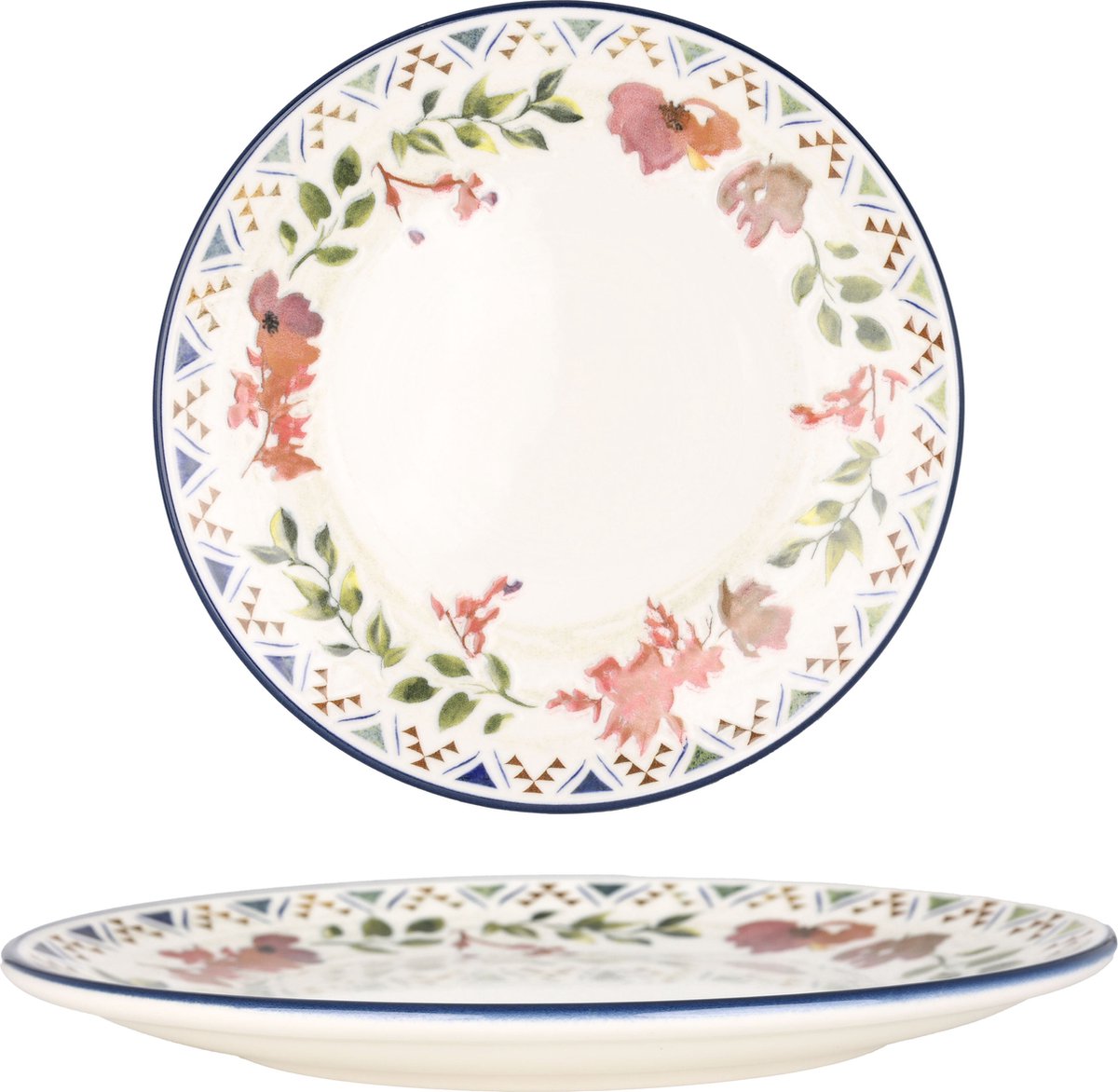 Bonna Dinerbord - Spring - Porselein - 25 cm - set van 6