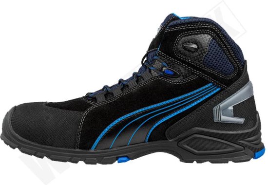 PUMA Rio Black Mid 632250-43 Chaussures montantes de sécurité S3 Pointure (EU): 43 noir, bleu 1 pc(s)