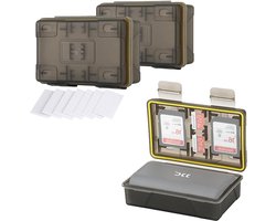 Waterbestendig Camera Batterij Opslagcase Geheugenkaart Doos - Canon Fujifilm Olympus Sony Nikon Ricoh - Camera Batterij Sd-kaart MSD Geheugenkaart - Houder - 2 Stuks