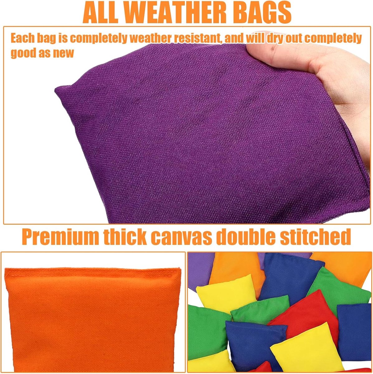 Jeu De Lancer Avec 10 Sacs Et 10 Anneaux - Pour Enfants, Multicolore, Jeu D'intérieur Et D'extérieur
