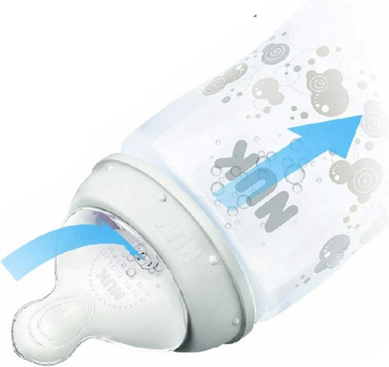 NUK | PremierChoix+ | cœurs | biberon| 0-6 mois | tétine : M | 300 ml | 0-6 mois
