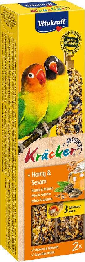 Vitakraft Agaporniskracker African Honing Vogelsnack - 2 Stuks