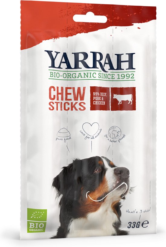 Yarrah Bio Kauwstick - Rund - Hondensnack - 33 g