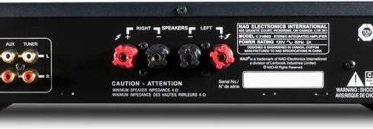 NAD C 316BEE V2 Geïntegreerde stereo versterker - 2x 40W - Zwart