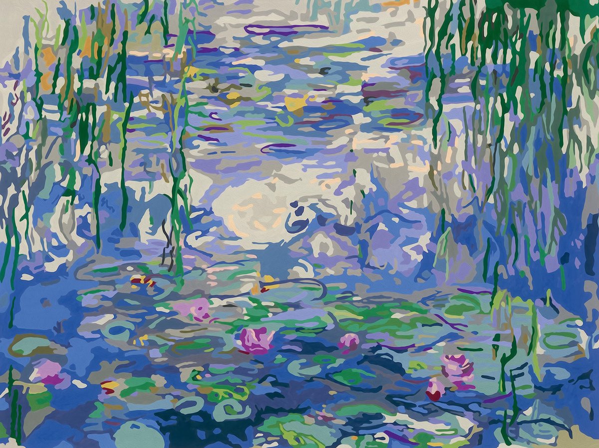 Ravensburger Waterlilies (Monet) - Schilderen op nummer voor volwassenen — afbeelding 5