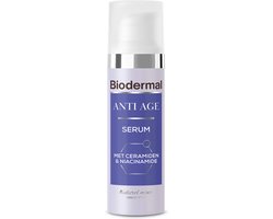 Biodermal Anti Age Serum - Serum voor een stralende huid met mix van huideigen ceramiden en Niacinamide - stimuleert de natuurlijke collageenproductie - 30 ml
