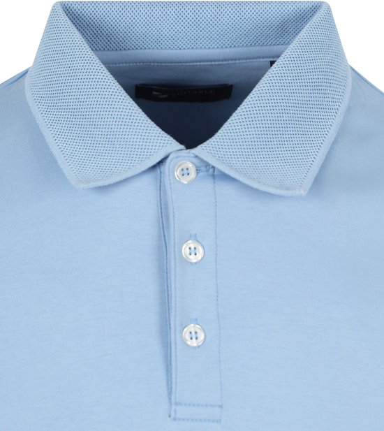 Adapté - Polo Liquid Bleu Clair - Coupe Slim - Polo Homme Taille S