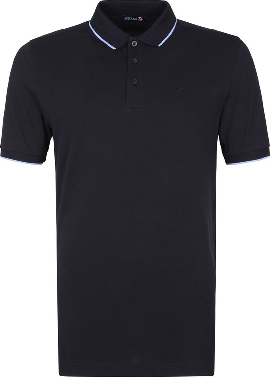 Suitable Polo Tip Ferry Donkerblauw (navy) Blauw - Maat S - Heren - Polo shirt Heren met Korte mouw