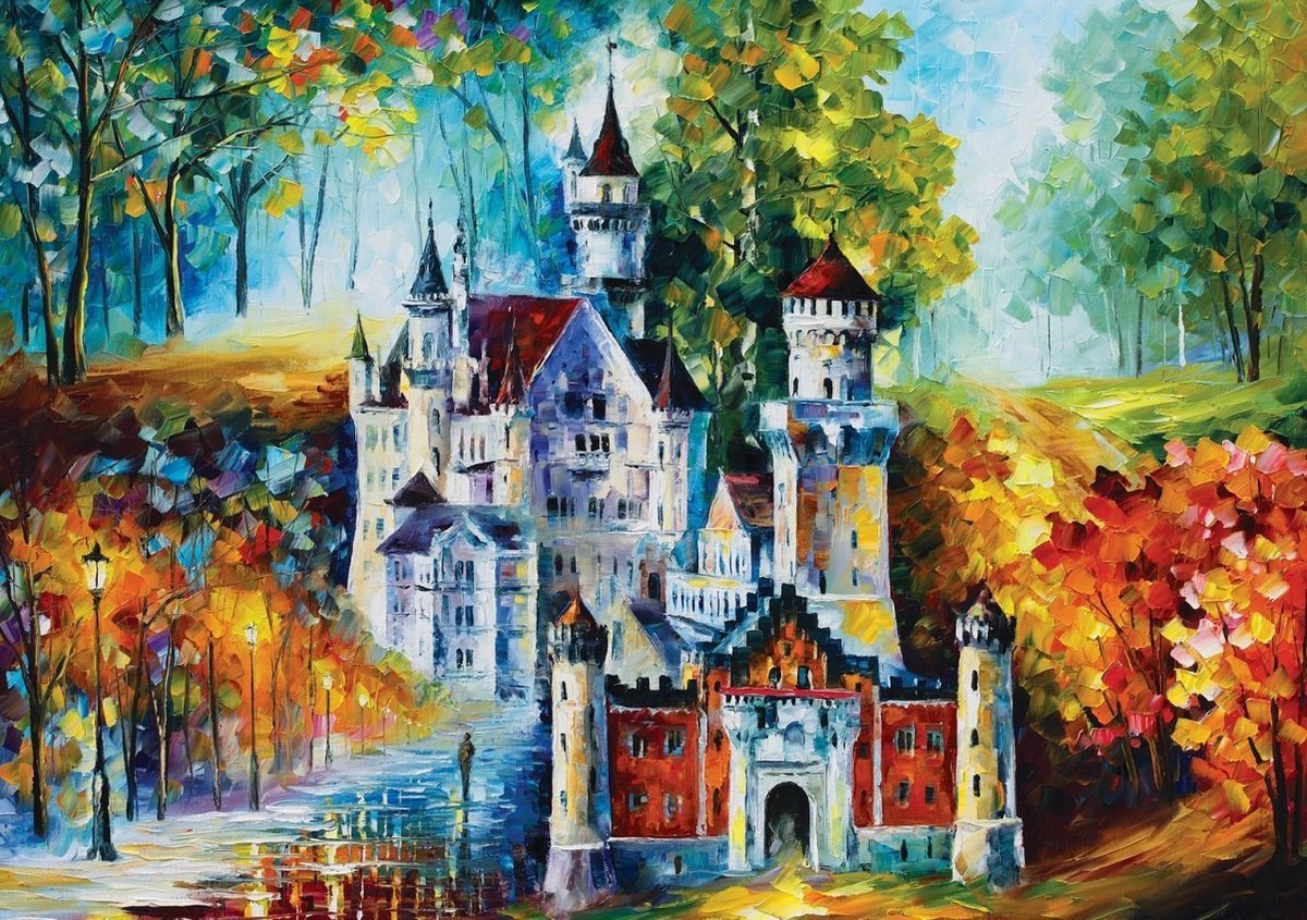 Art Puzzle legpuzzel Neuschwanstein kasteel - 1500 stukjes puzzel.