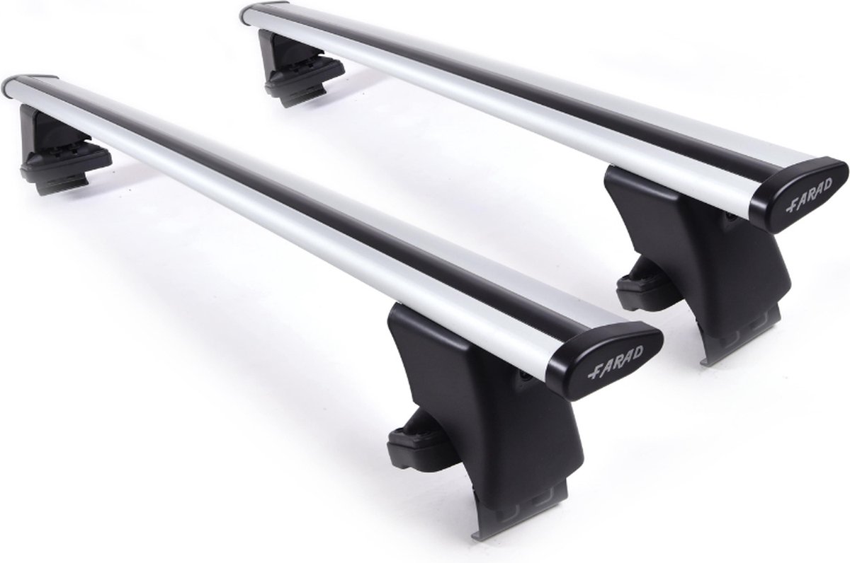 Dakdragers geschikt voor de Mitsubishi ASX 2023 en later glad dak - Aluminium - Hoog laadvermogen 100kg - Wingbar - Zilver - Merk Farad