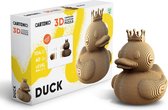 CARTONIC- Duck - 3D puzzel- Speelgoed - DIY- Creatief - Karton - Voor kinderen en volwassenen