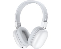 StayPowered Kinderkoptelefoon - Veilig Luisteren en Comfort voor Elk Moment - Instelbaar Volume - 50 Uur Batterij - Bluetooth 5.4 - Ingebouwde Microfoon - Opvouwbaar en Licht - Wit - Levering Sneller dan Aangegeven!