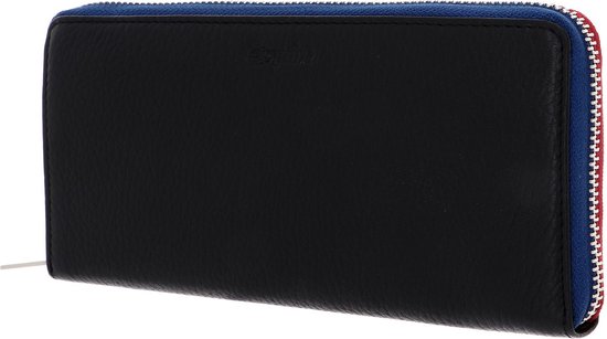 Berliner Bags Lyon Premium portemonnee van leer met RFID-bescherming, portemonnee voor dames, zwart/zilver antiek, Medium, Minimalistisch