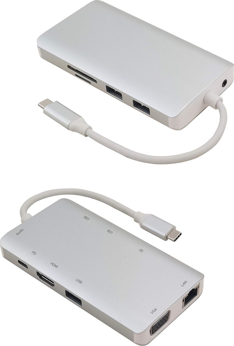 Dockingstation, USB 3.1 Type-C� St./HDMI/VGA/USB/LAN/AUDIO/SD, PREMIUM