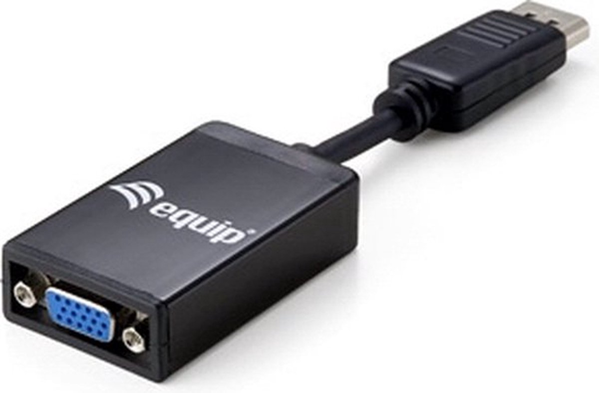 DisplayPort to VGA adapter Equip 133435 Black 15 cm
