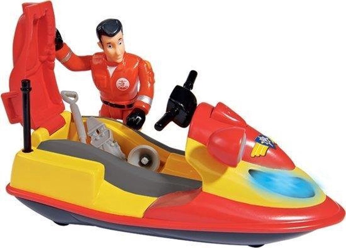 Simba 109252580 - Brandweerman Sam brandweerboot titanium, 32 cm