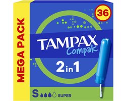 Tampax Tampons Compak Super Applicator - 36 stuks