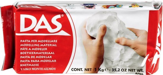DAS - Luchthardende Klei – Wit – 1 Kilo – Zonder Oven – Voor Diverse Ondergronden