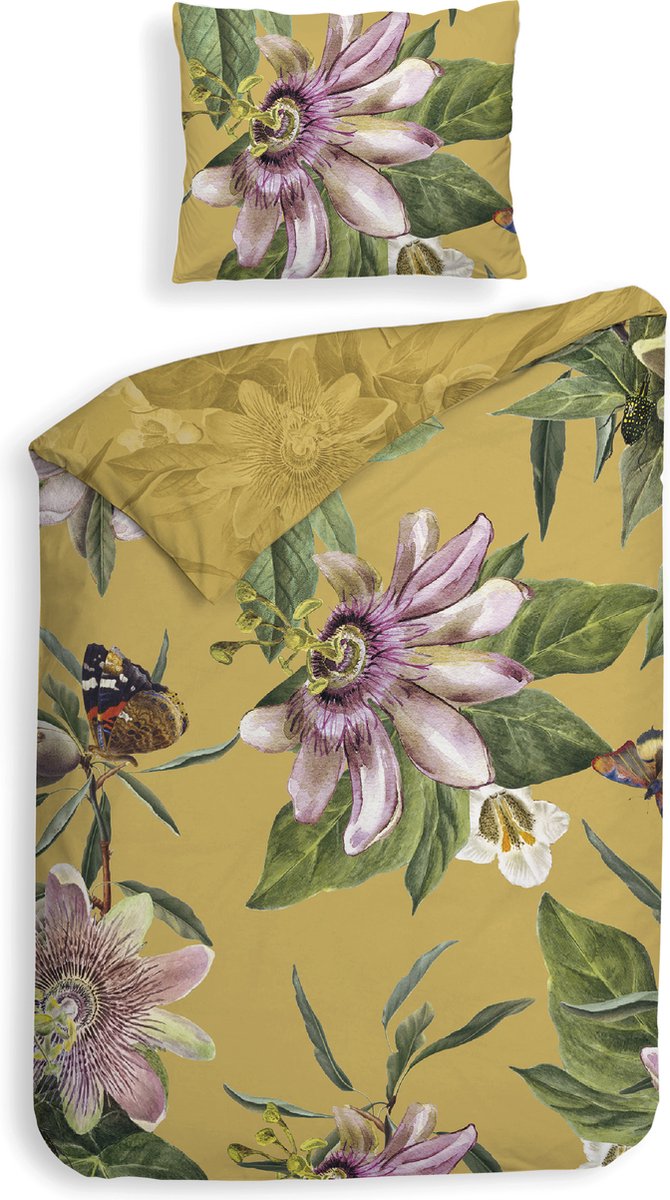 Heckettlane Sara Dekbedovertrek - Eenpersoons - 140x200/220 cm - Yellow