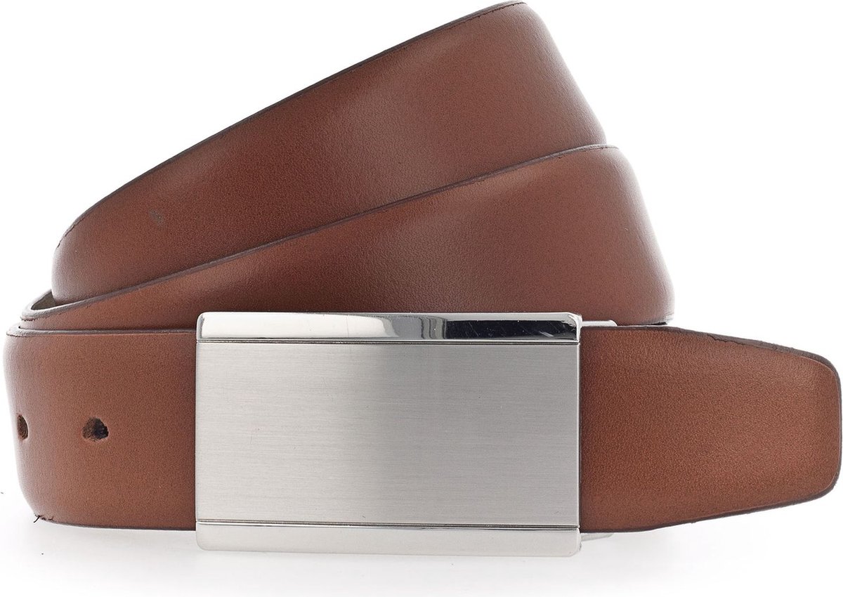 Vanzetti Leren Riem Dresscode: Business 35mm Cambered Belt W115 Light Brown Lichtbruin