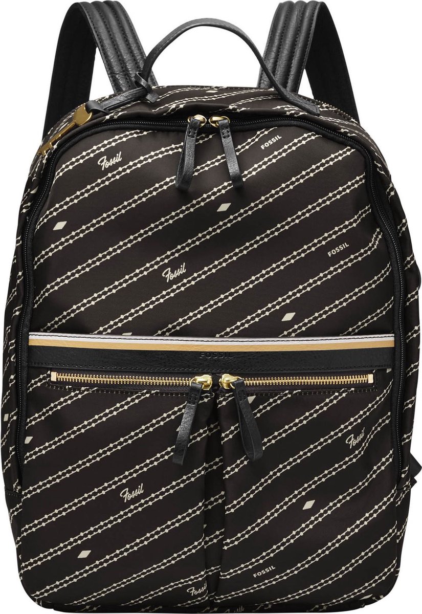 FOSSIL Vrije tijd rugzak Rugzak Tess Backpack Black / Bone Zwart