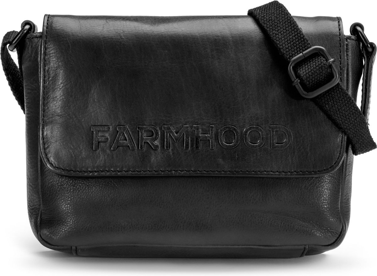 Farmhood Schoudertas Memphis Crossbody Bag Black Zwart