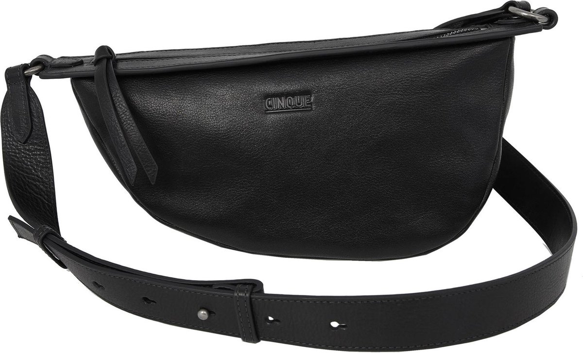 CINQUE Leren Schoudertas Felicia Shoulder bag Black Zwart