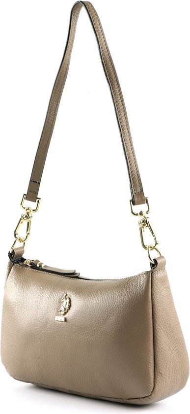 U.S. POLO ASSN. Cuir Sac à épaule Sac à épaule bandoulière Arlington Hobo Light Taupe Marron clair