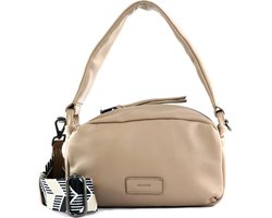 FREDsBRUDER Leren Schoudertas Fosa Crossbody Feather Grey Taupe