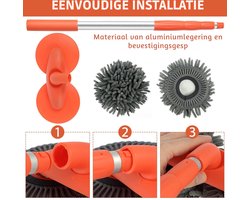 Autowasborstel Telescopisch - Wasborstel Met Telescopische steel En Dubbele Kop – Telescoop Wasborstel Met Zachte Borstel Haren – Uitschuifbare Wasborstel Auto – Was Borstel – 135 cm