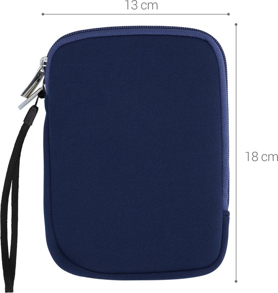 kwmobile beschermhoes voor eReader - neopreen beschermhoes beschermhoes donkerblauw - 17 x 12 x 2 cm binnenafmetingen — afbeelding 4