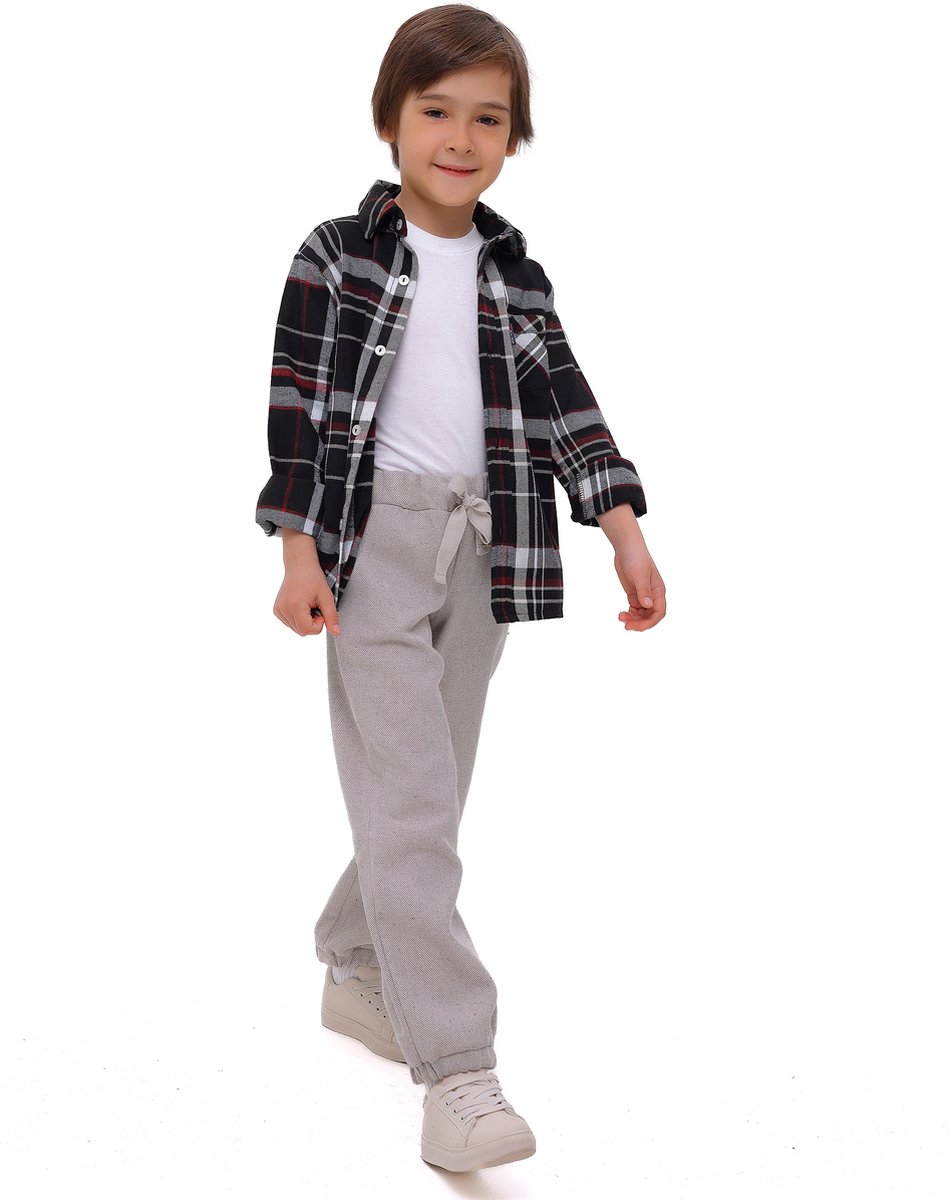 RobyKris Jongens Broek - Katoen - Beige - Maat 116-122